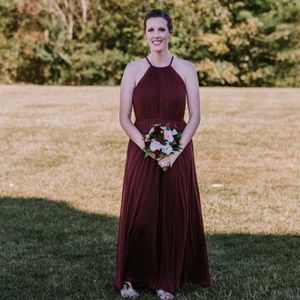 David’s Bridal Soft halter mess bridesmaid dress